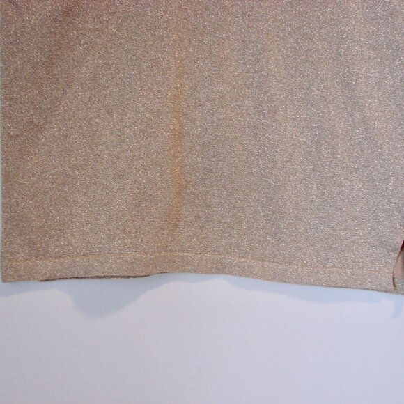 Vintage Gold Metallic Knit Sleeveless Tank Top Party Beta's Choice Size Large - Picture 8 of 12